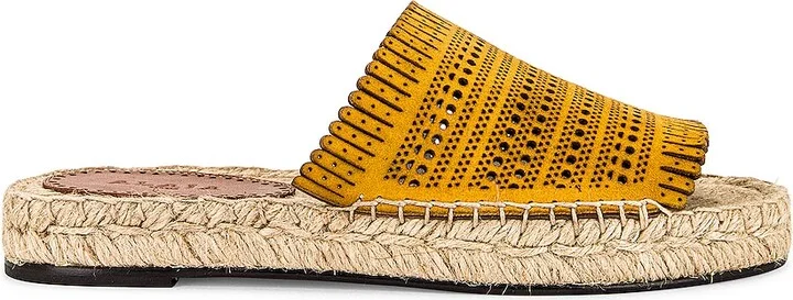ALAÏA Espadrille Flats in Mustard