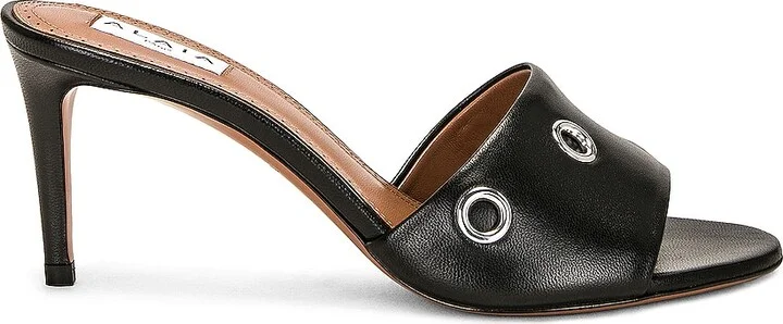 ALAÏA Eyelet Mule in Black