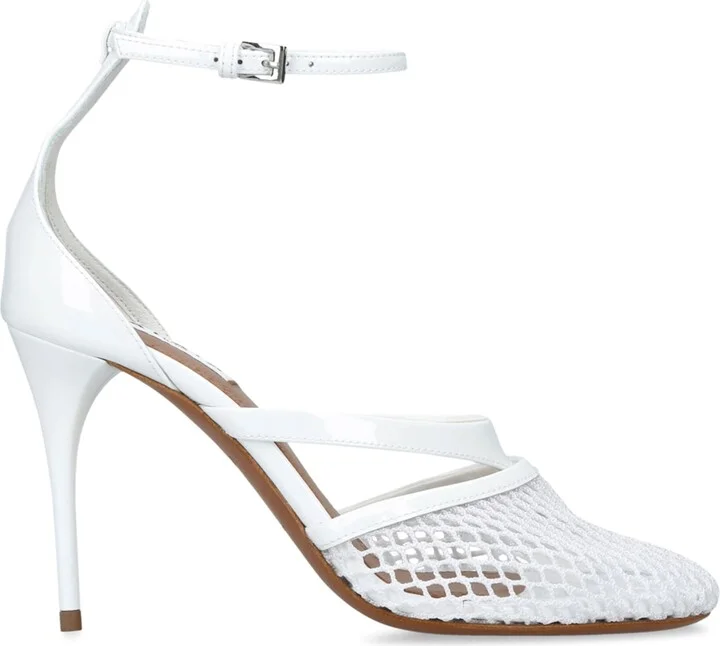 Alaïa Fishnet Ankle-Strap Pumps 90