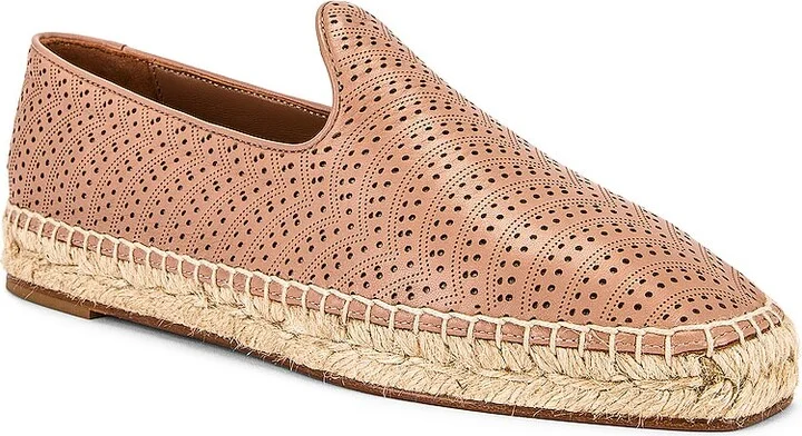 ALAÏA Flat Espadrilles in Blush - Image 2