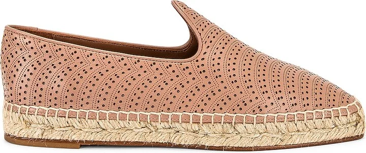 ALAÏA Flat Espadrilles in Blush