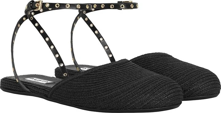 ALAÏA Flat Sandal in Black