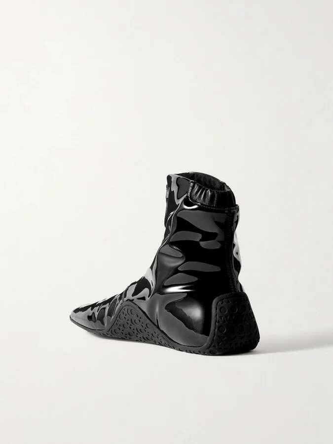 Alaïa - Glossed Ankle Boots - Black - Image 3