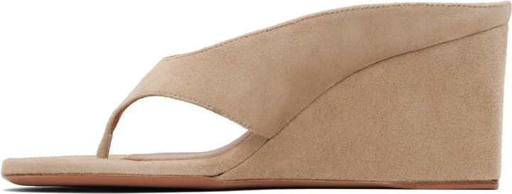 ALAÏA Gray Cube Thong Mules - Image 3