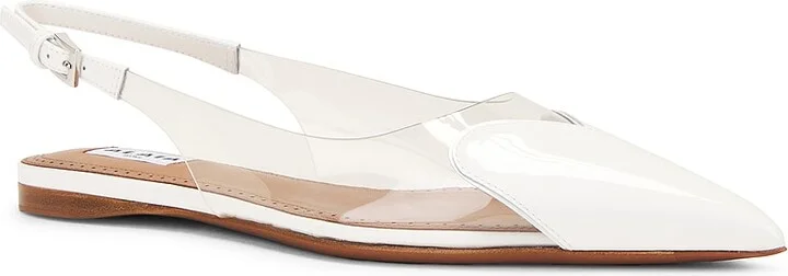 ALAÏA Heart Slingback Flat in White - Image 2