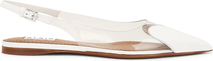 ALAÏA Heart Slingback Flat in White