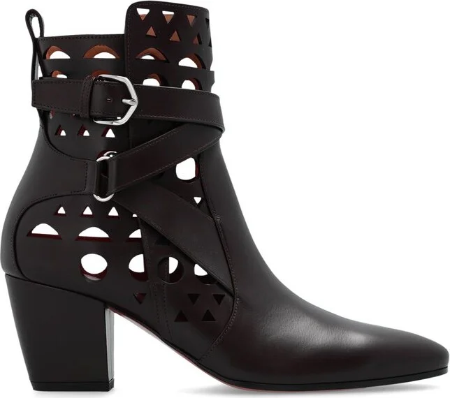 Alaïa Heeled Openwork Ankle Boots