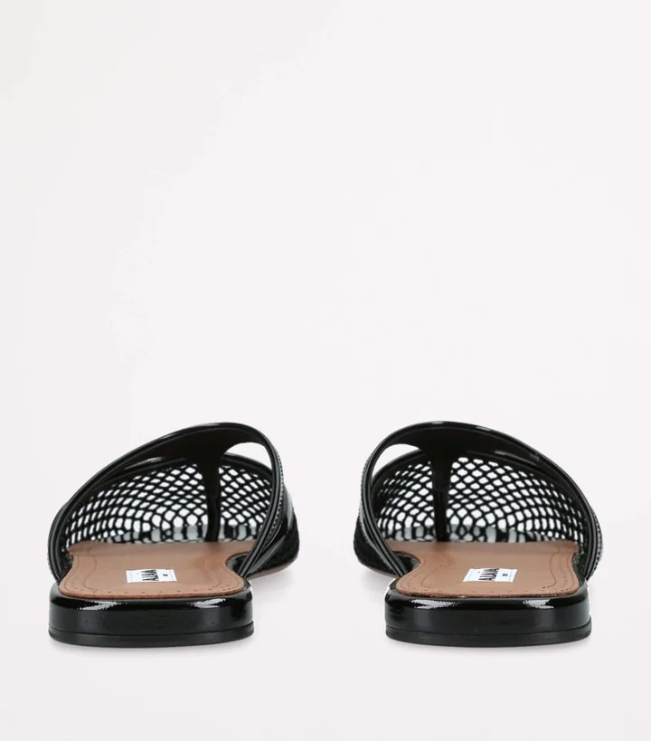 Alaïa Infradito Fishnet Flat Mules - Image 2