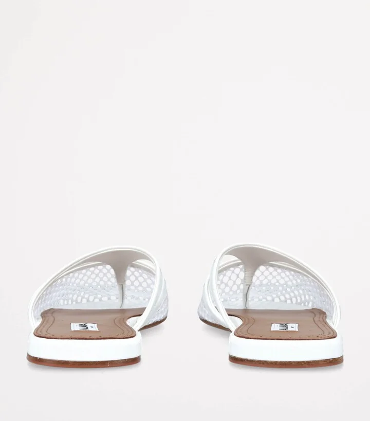 Alaïa Infradito Fishnet Flat Mules - Image 2