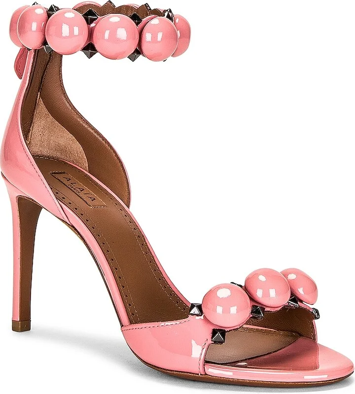 ALAÏA La Bombe 90 Sandal in Pink - Image 2