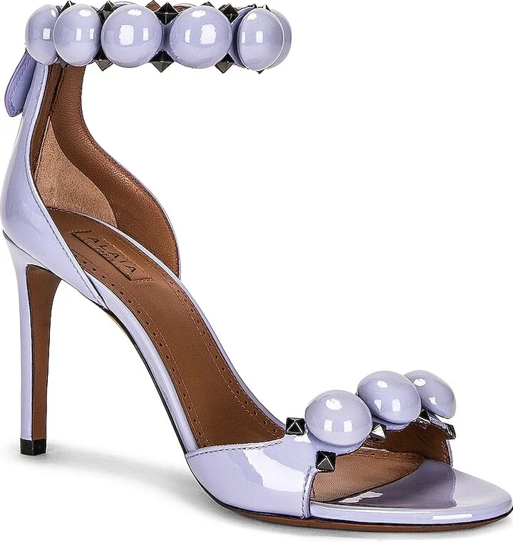 ALAÏA La Bombe 90 Sandals in Lavender - Image 2