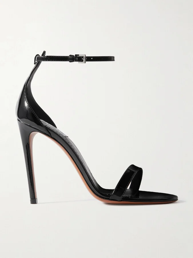 Alaïa - La Sandale 110 Patent-leather Sandals - Black