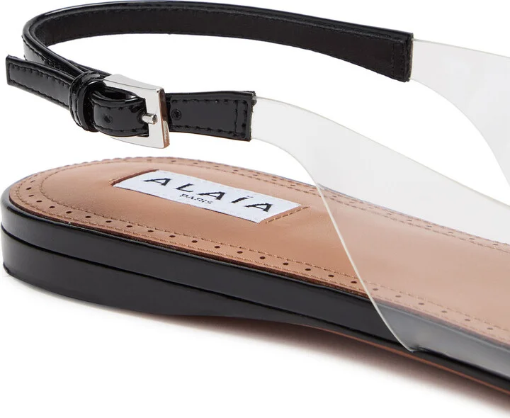 Alaïa Le Coeur Patent Leather Slingback Flats - Image 4