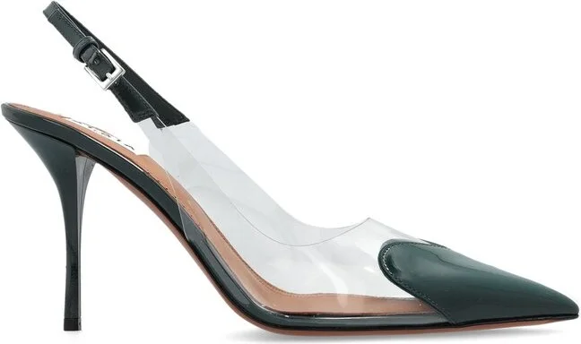 Alaïa Le Coeur Pointed Toe Slingback Pumps