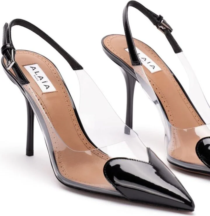 Alaïa Le Cœur Slingbacks In Patent Calfskin Shoes - Image 5