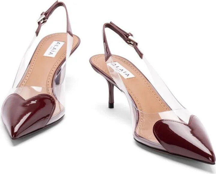 Alaïa Le Cœur Slingbacks In Patent Leather Shoes - Image 4
