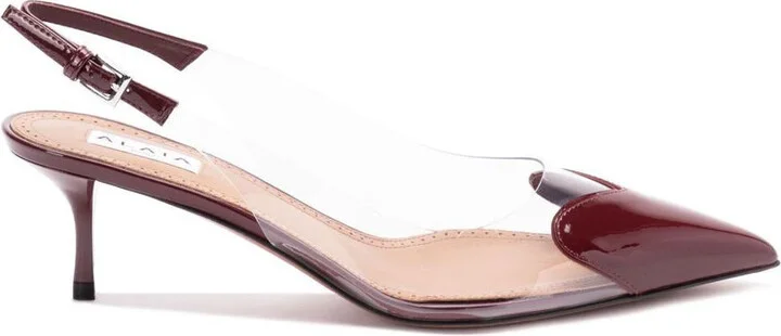Alaïa Le Cœur Slingbacks In Patent Leather Shoes
