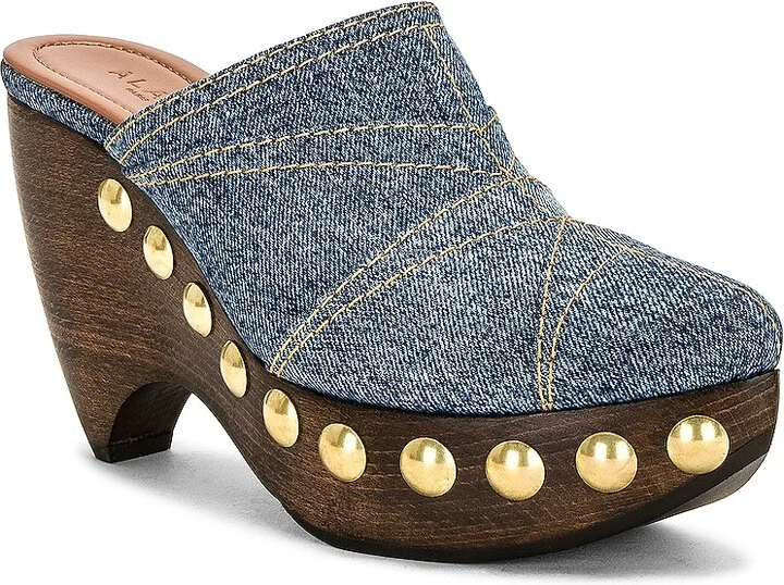 ALAÏA Le Sabot Clogs in Blue - Image 2