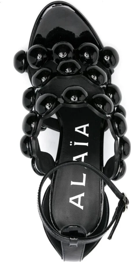 Alaïa Leather Heel Sandals - Image 2