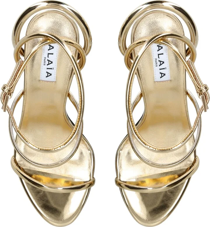 Alaïa Leather Heeled Sandals 90 - Image 4