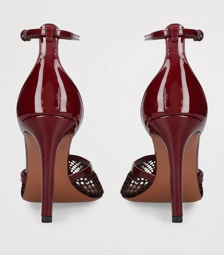 Alaïa Leather-Mesh Ballerina Pumps 90 - Image 2
