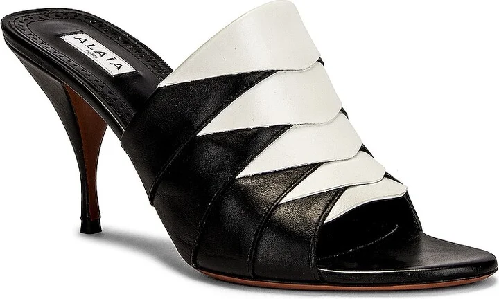 ALAÏA Leather Mules in Black - Image 2