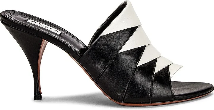 ALAÏA Leather Mules in Black