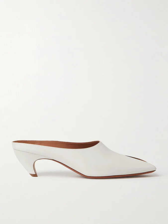Alaïa - Leather Mules - White