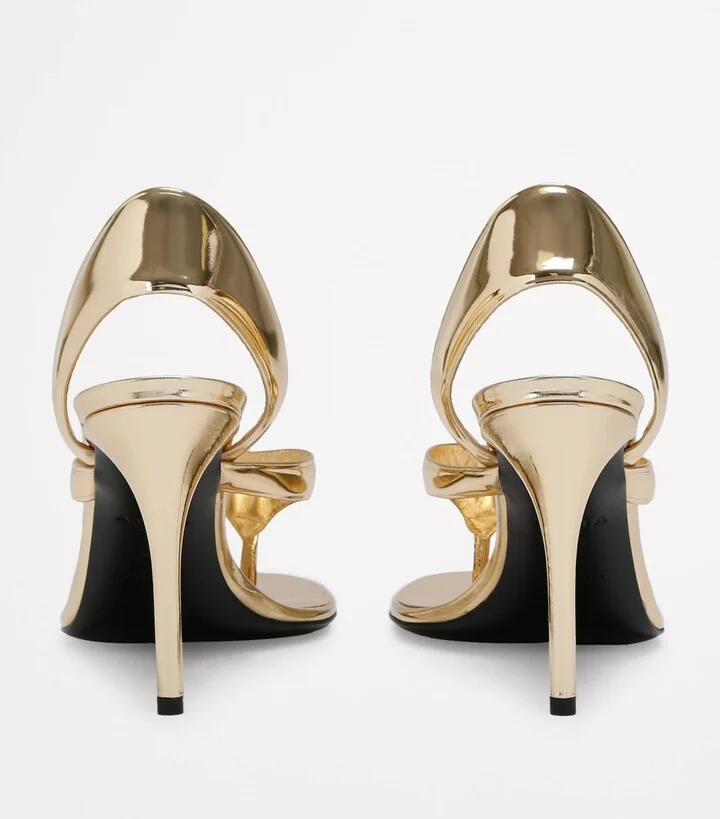 Alaïa Leather Tong Heeled Sandals 90 - Image 2