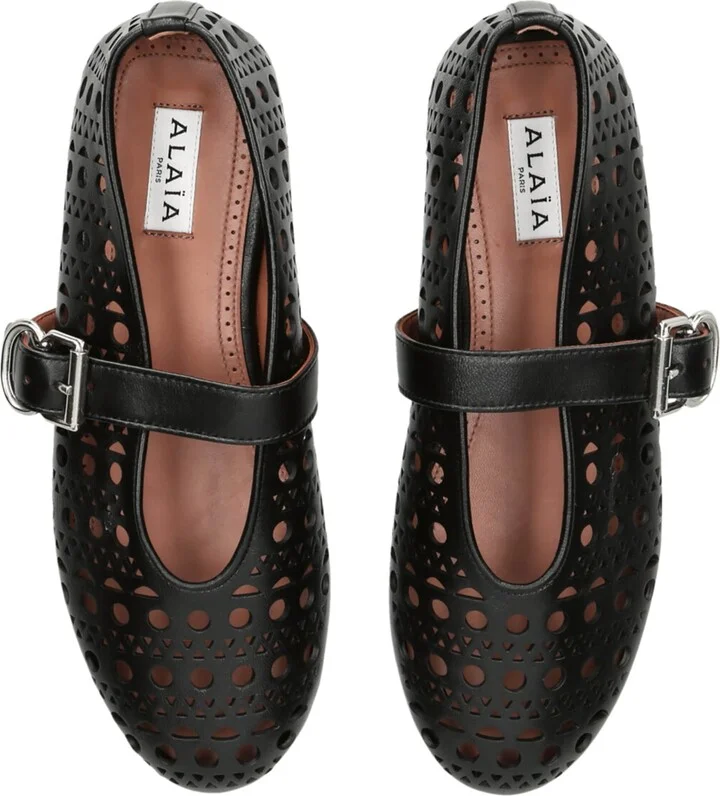 Alaïa Leather Vienne Ballet Flats - Image 4