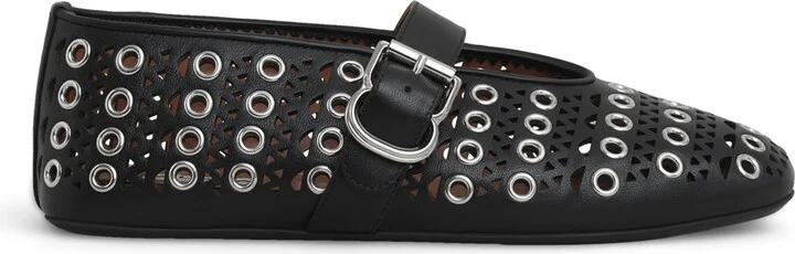 Alaïa Leather Vienne Ballet Flats