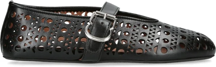 Alaïa Leather Vienne Ballet Flats