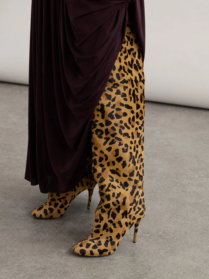 Alaïa - Leopard-print Calf Hair Over-the-knee Boots - Animal print - Image 2
