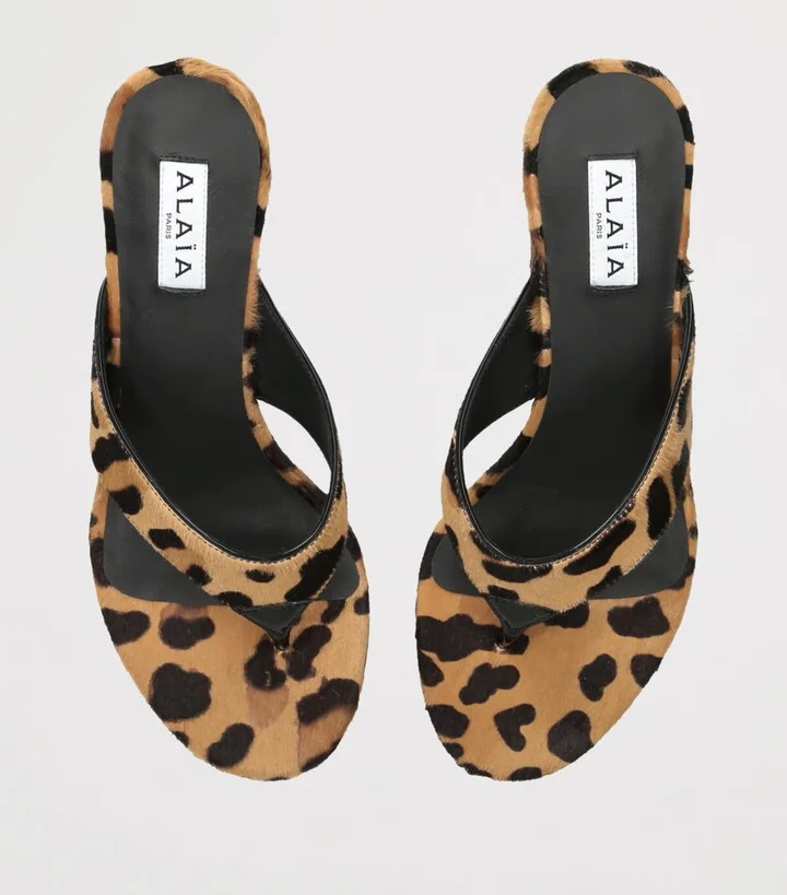 Alaïa Leopard-Print Heeled Mules 55 - Image 4