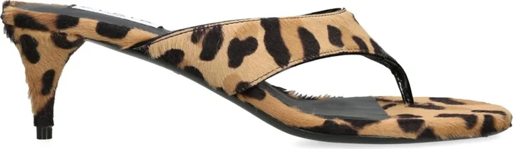 Alaïa Leopard-Print Heeled Mules 55