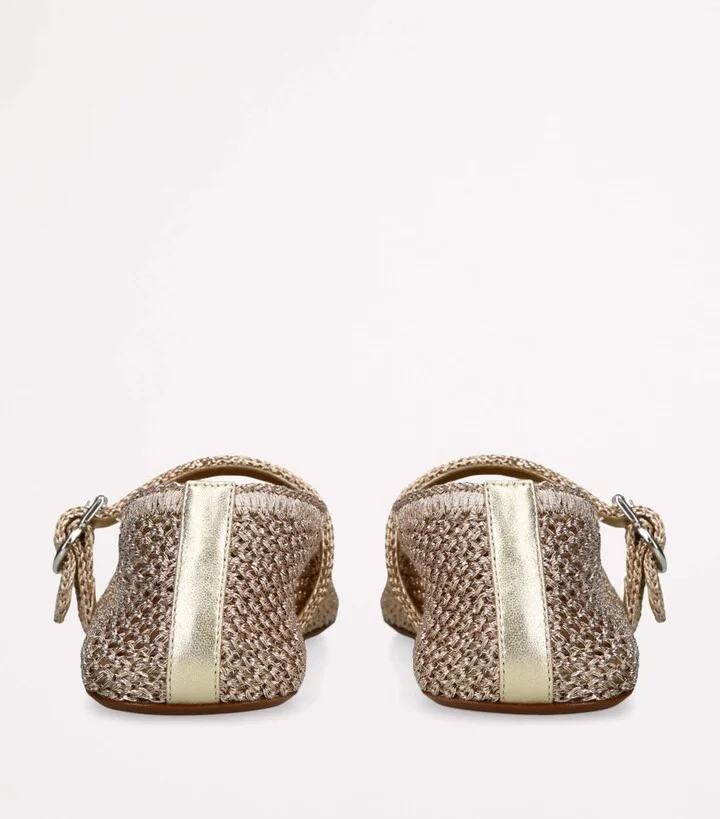 Alaïa Lurex Crochet Ballet Flats - Image 2