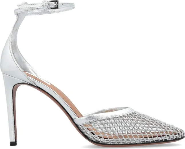 Alaïa Mesh Ankle-Strap Pumps