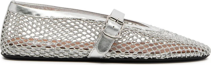 Alaïa Metallic Mesh Ballet Flats