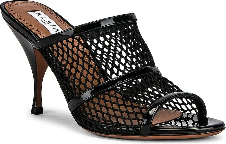 ALAÏA Net Heels in Black - Image 2