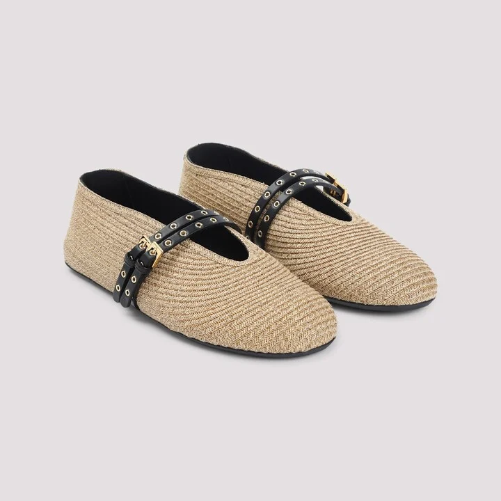 Alaïa Paper Straw Ballerinas - Image 5