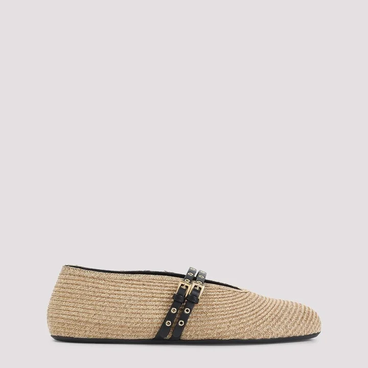 Alaïa Paper Straw Ballerinas