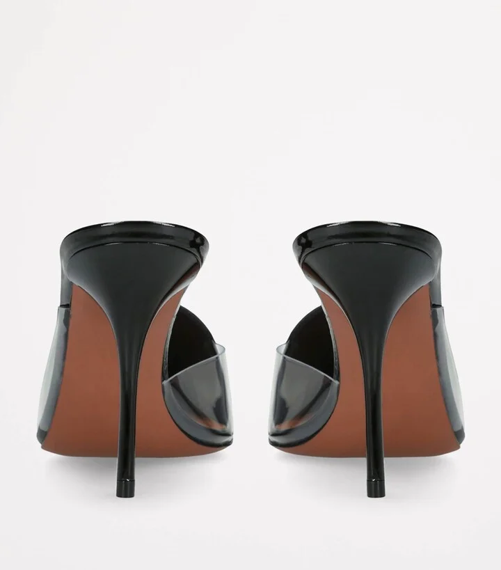 Alaïa Patent Coeur Abstract Mules 90 - Image 2