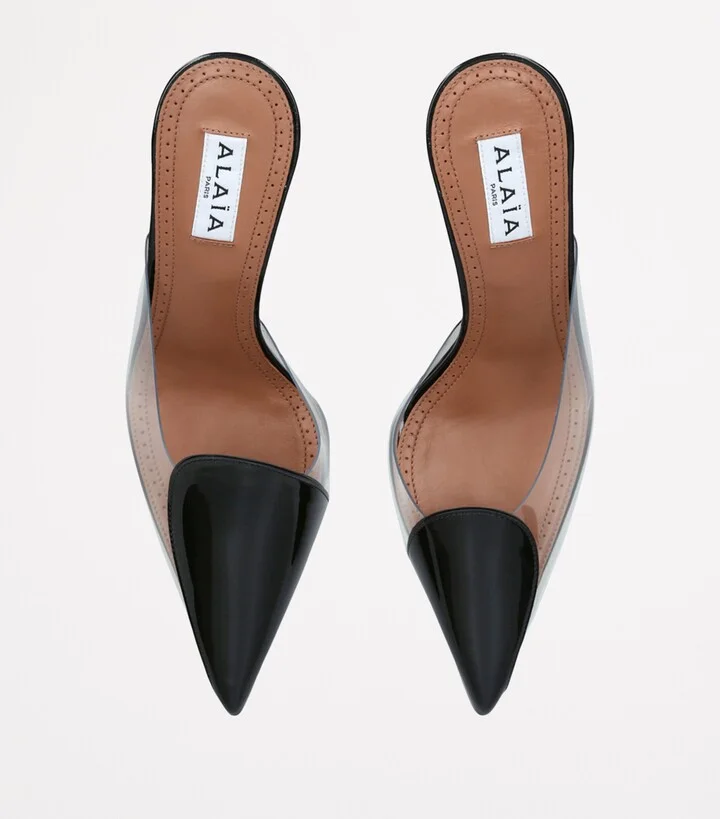Alaïa Patent Coeur Abstract Mules 90 - Image 4