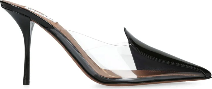 Alaïa Patent Coeur Abstract Mules 90