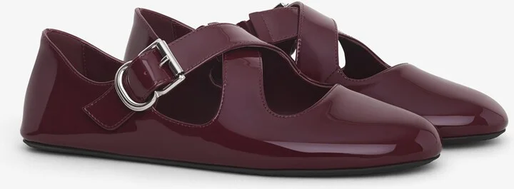 Alaïa Patent Leather Criss-Cross Ballet Flats - Image 2