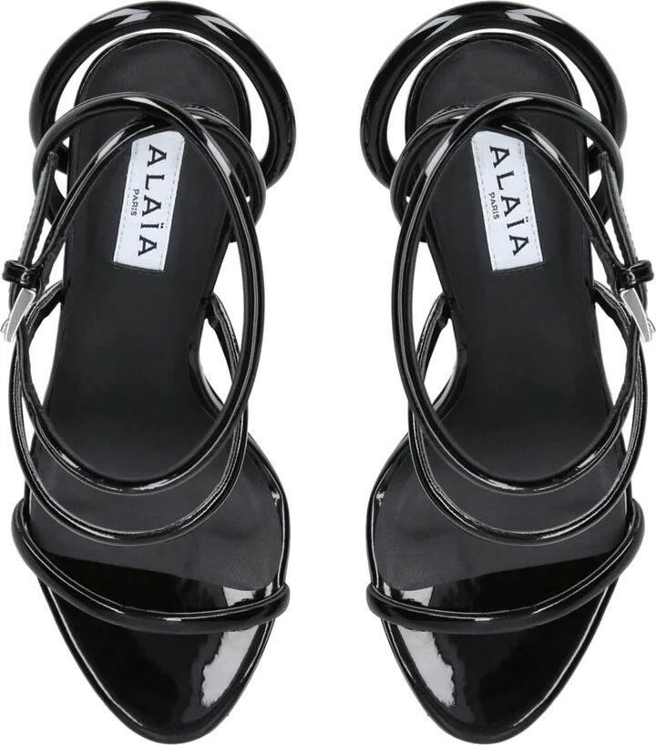 Alaïa Patent Leather Heeled Sandals 90 - Image 4