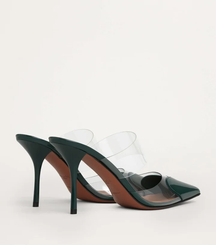 Alaïa Patent Leather Le Coeur Mules 90 - Image 2