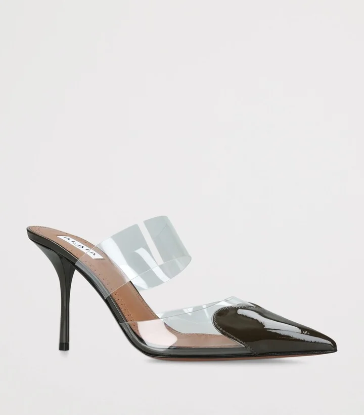Alaïa Patent Leather Le Coeur Mules 90 - Image 3
