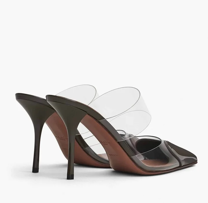 Alaïa Patent Leather Le Coeur Mules 90 - Image 2