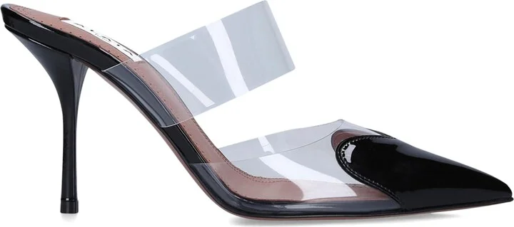 Alaïa Patent Leather Le Coeur Mules 90